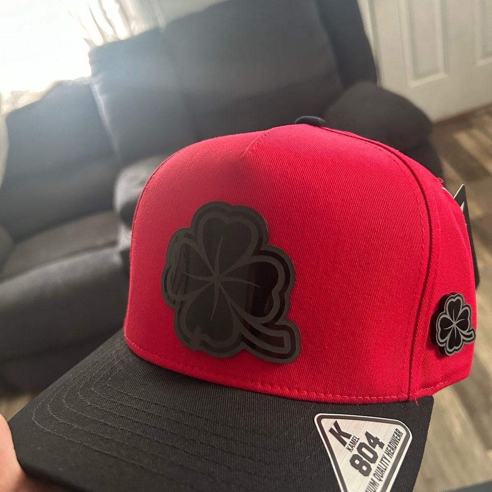 Kids Red and Black Clover Cap